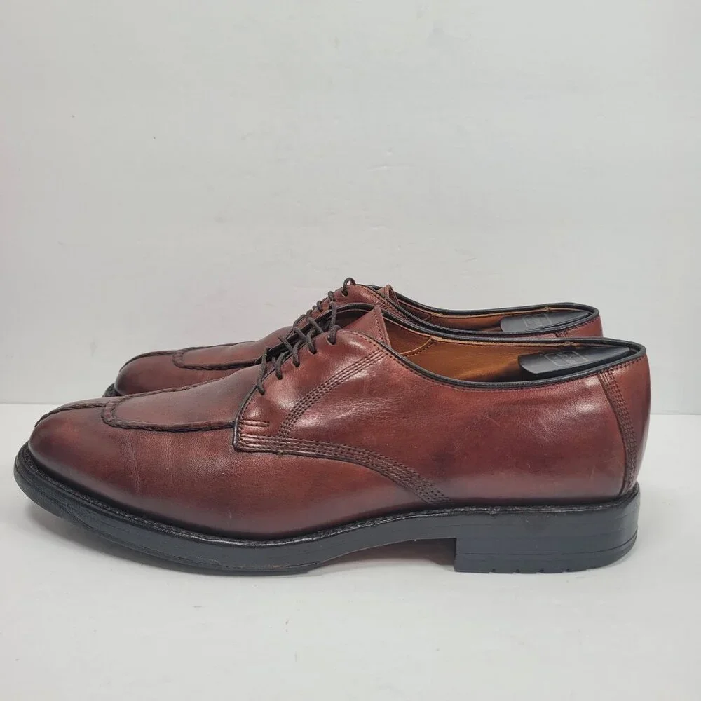 Allen Edmonds Men's Brown Split Toe Leather Shoes US Size 10D - Picture 2 of 8